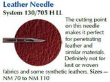Schmetz Leather Domestic Needle  130/705H LL HAx1 (Sold in packets of 5)