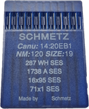 Schmetz Plainsew Large Size Small Shank.  16x95 1738A 287WH.