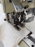 Second Hand Siruba D007RB-460-02 Feed Off Arm 4 needle 6mm Flat Seamer ,Direct Drive Servo Motor ,Auto foot lift