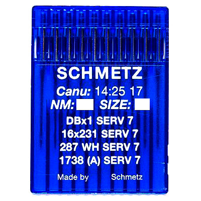 Schmetz Plain Sew Machine Needles. DBx1 16x231 287WH 1738A