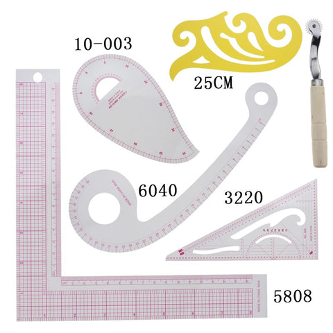 High Quality Plastic Cloud Ruler Armhole Curve Scale Ruler Set