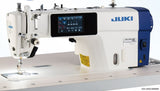 DDL900C sewing machine from Juki. white with blue trim